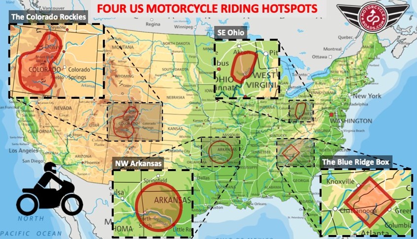 Best states deals for motorcycle riding